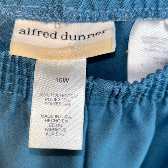 Alfred Dunner Pants Dress Pull on Elastic Waist Straight Leg Workwear Bottoms - Picture 7 of 9